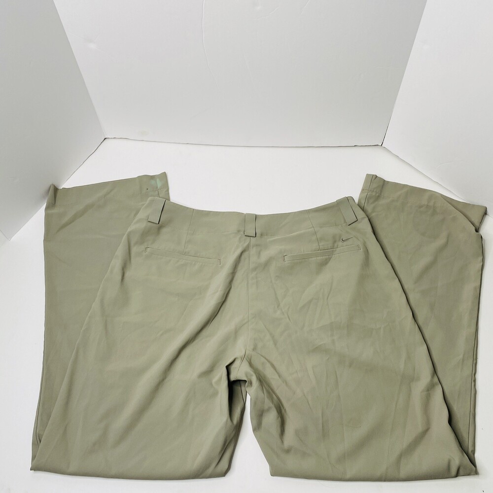Nike Golf Men's Khaki Straight Leg Flat Front Active Chino Pant Sz L NikeFitDry - Picture 4 of 8